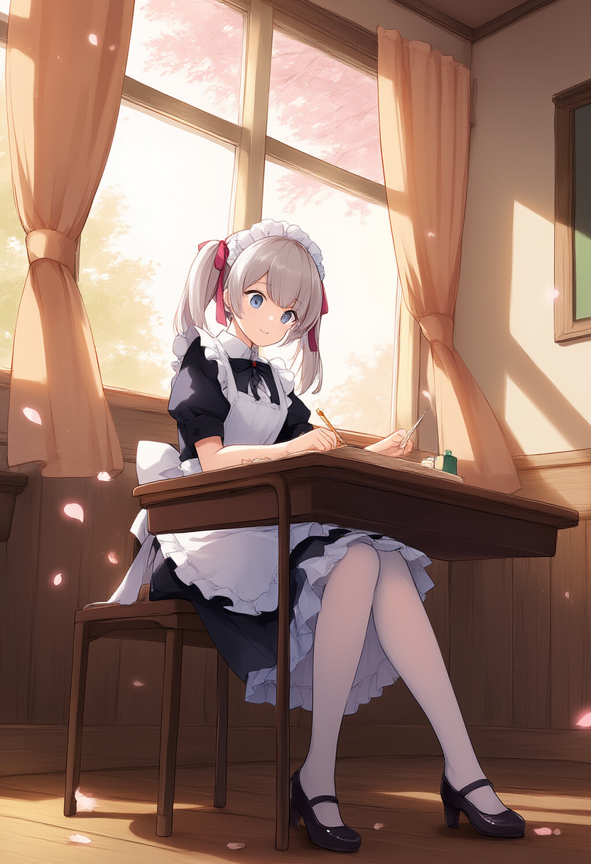 A tranquil academy classroom