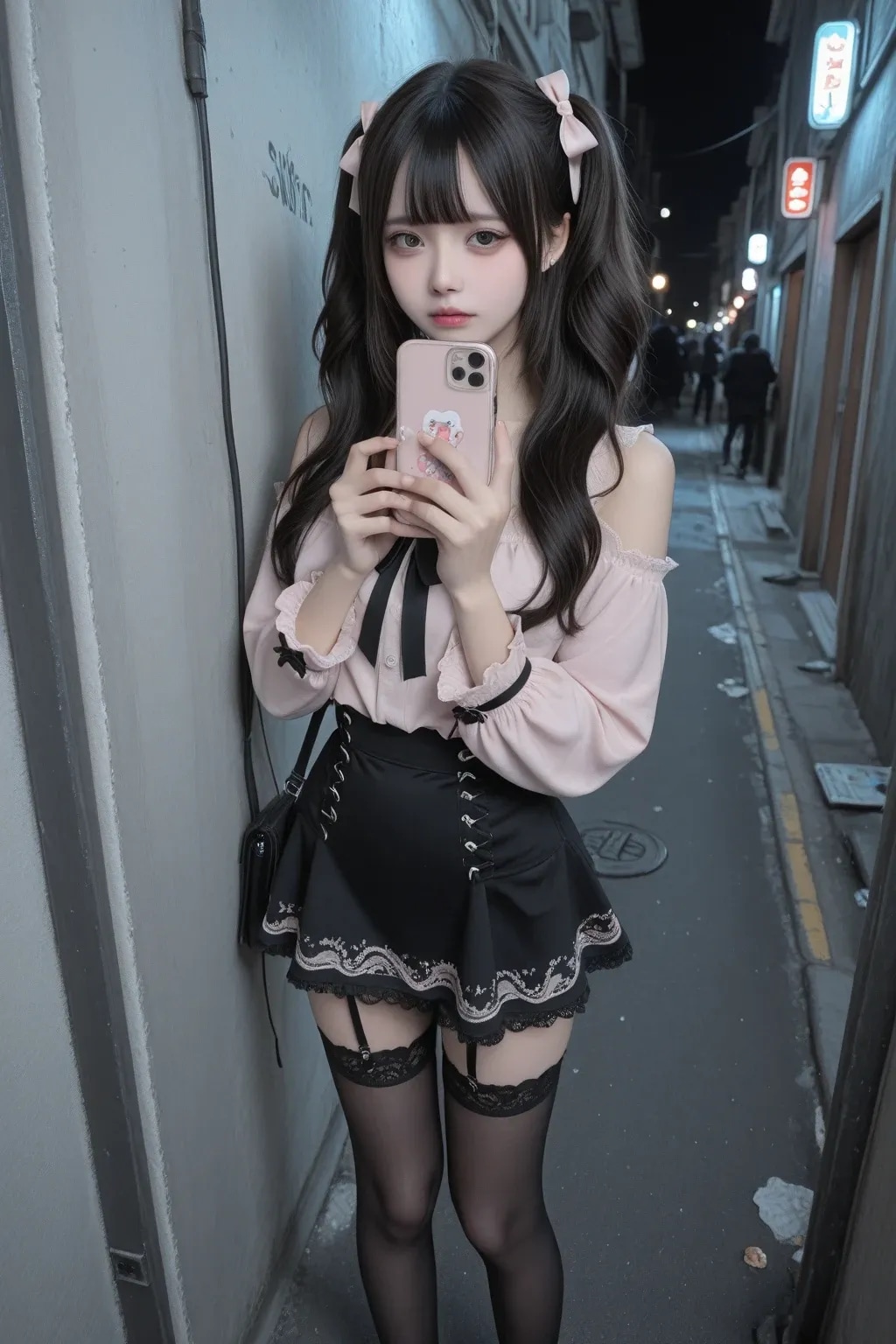 地雷系ちゃんの立ちんぼ《SeaArt》