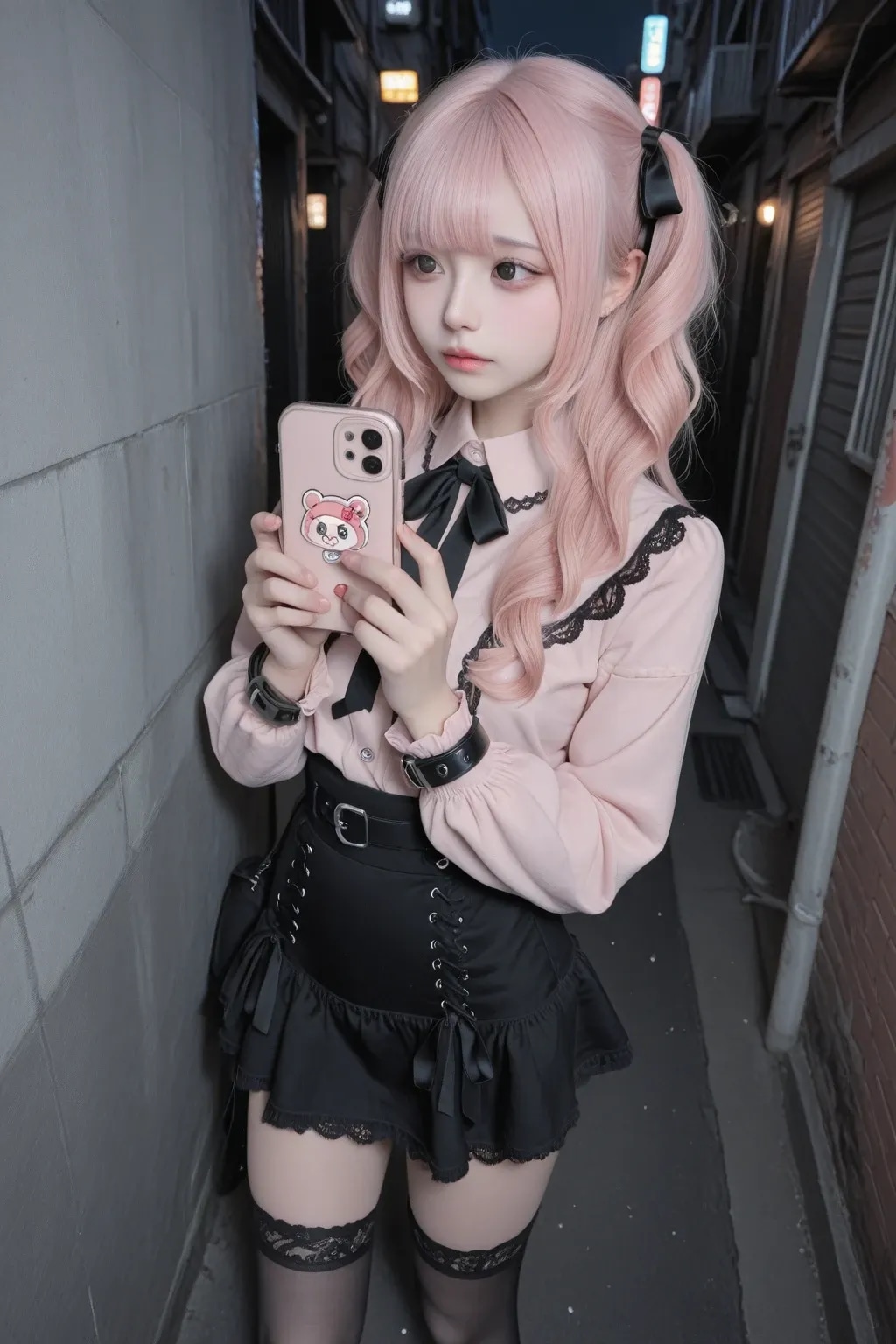 地雷系ちゃんの立ちんぼ《SeaArt》