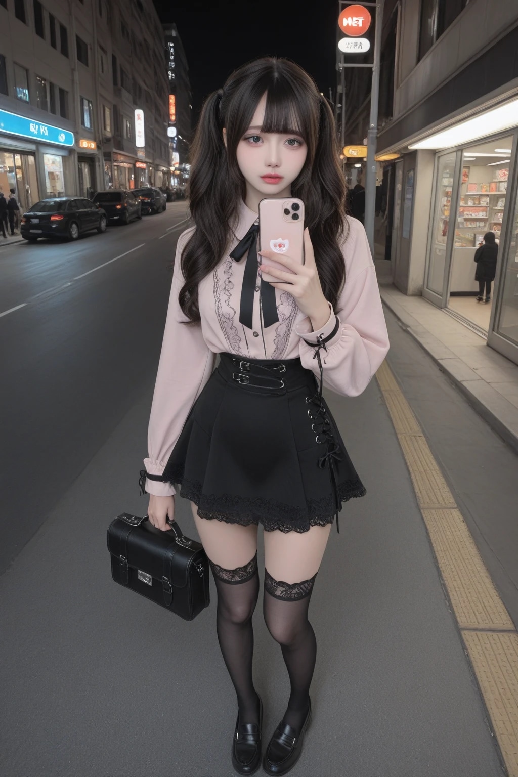 地雷系ちゃんの立ちんぼ《SeaArt》 | の人気AIイラスト・グラビア