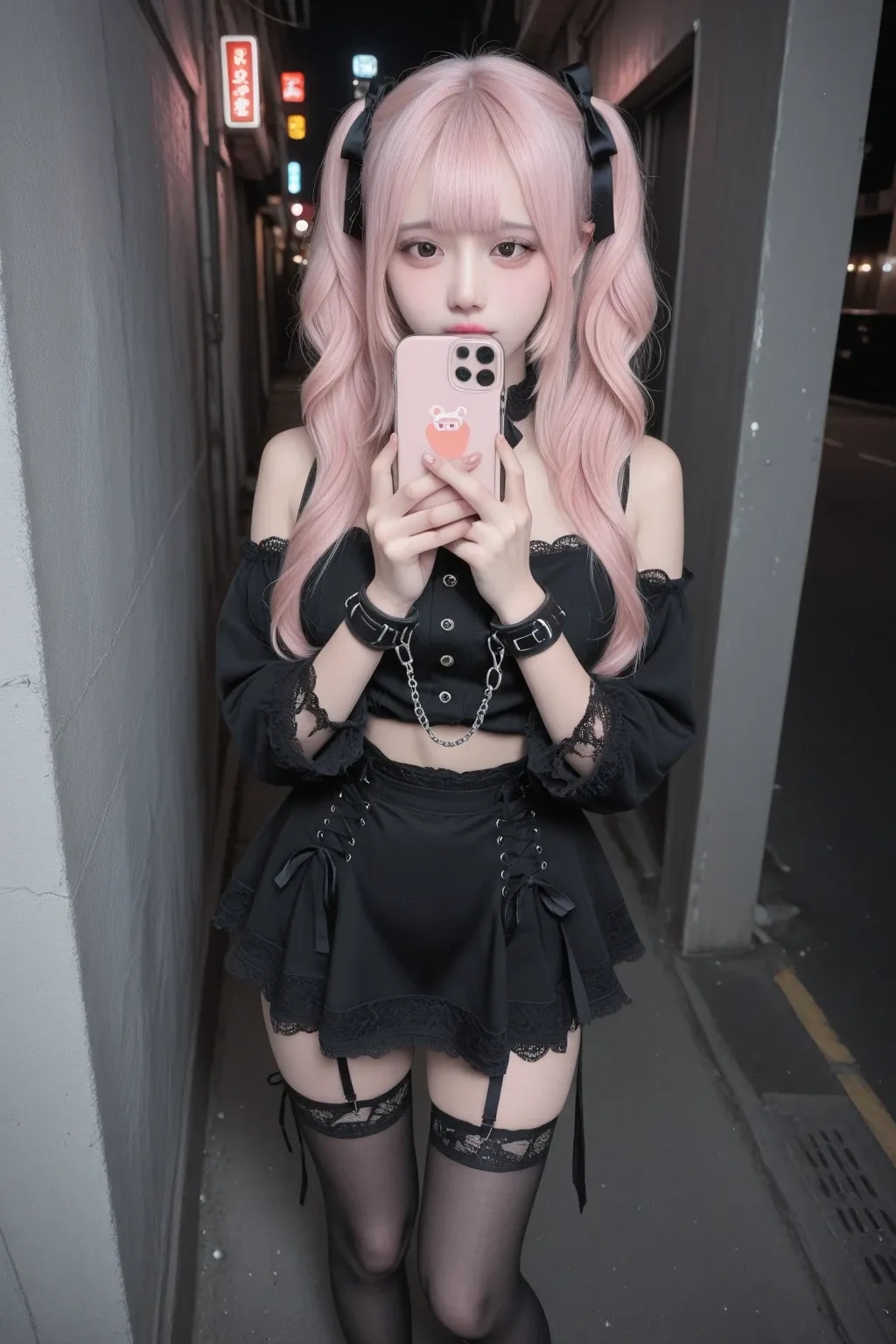 地雷系ちゃんの立ちんぼ《SeaArt》