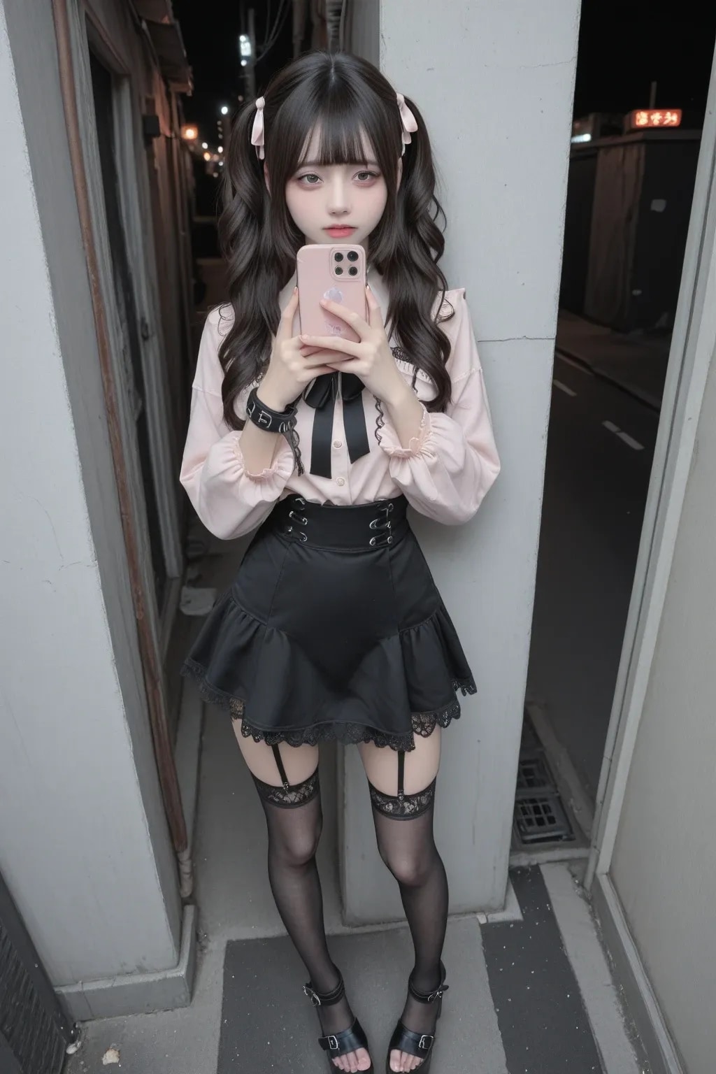 地雷系ちゃんの立ちんぼ《SeaArt》