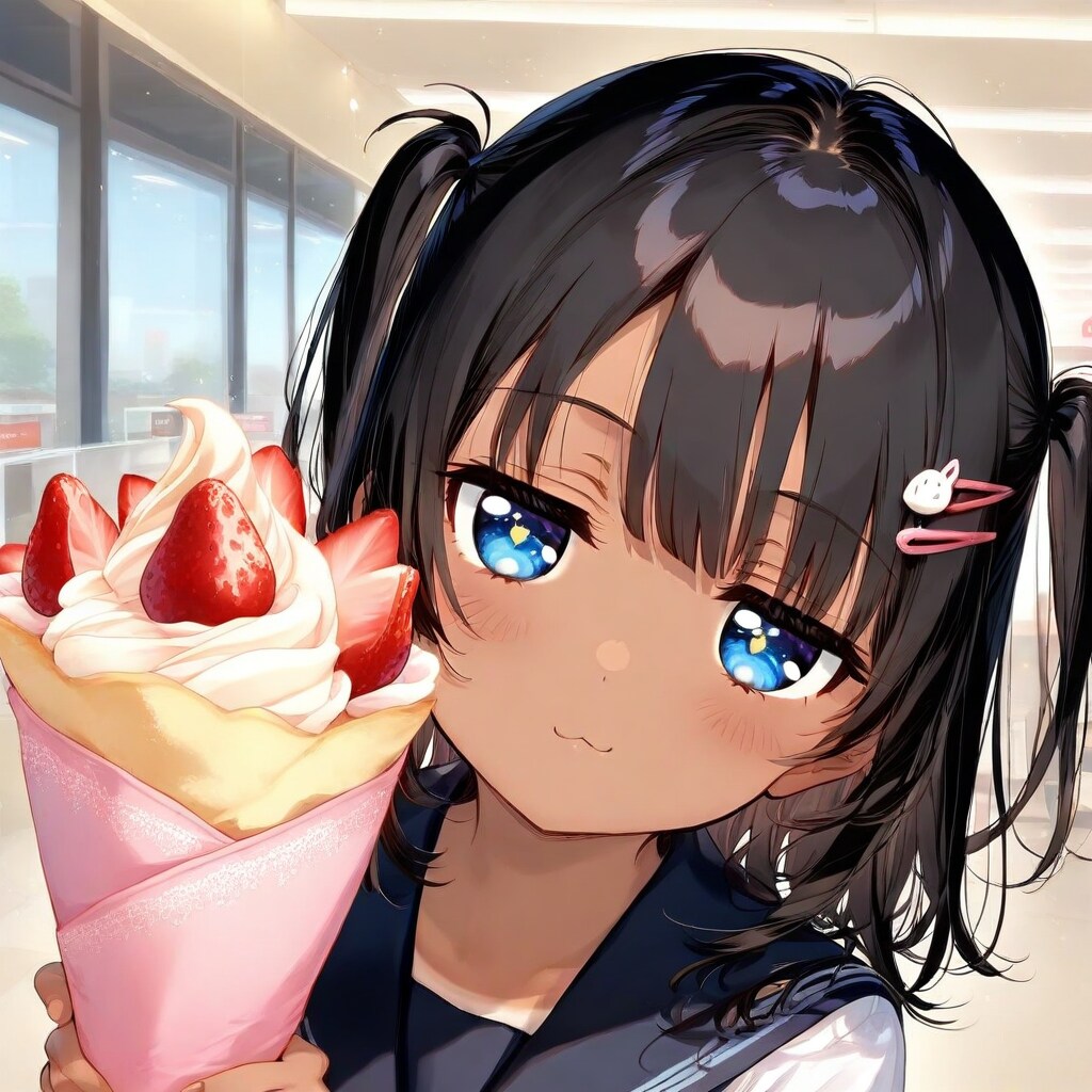 一口食べる？と勧めてくるこなつちゃん