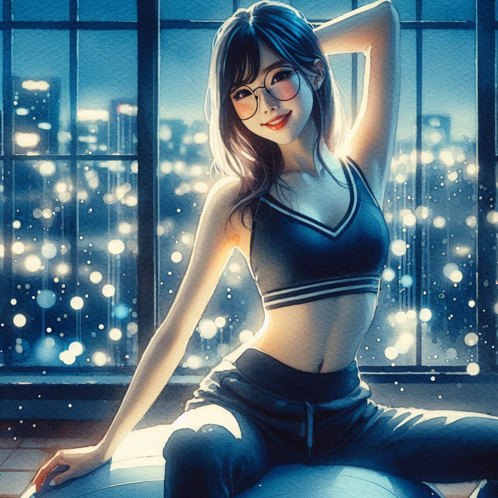 おうちトレーニング | の人気AIイラスト・グラビア