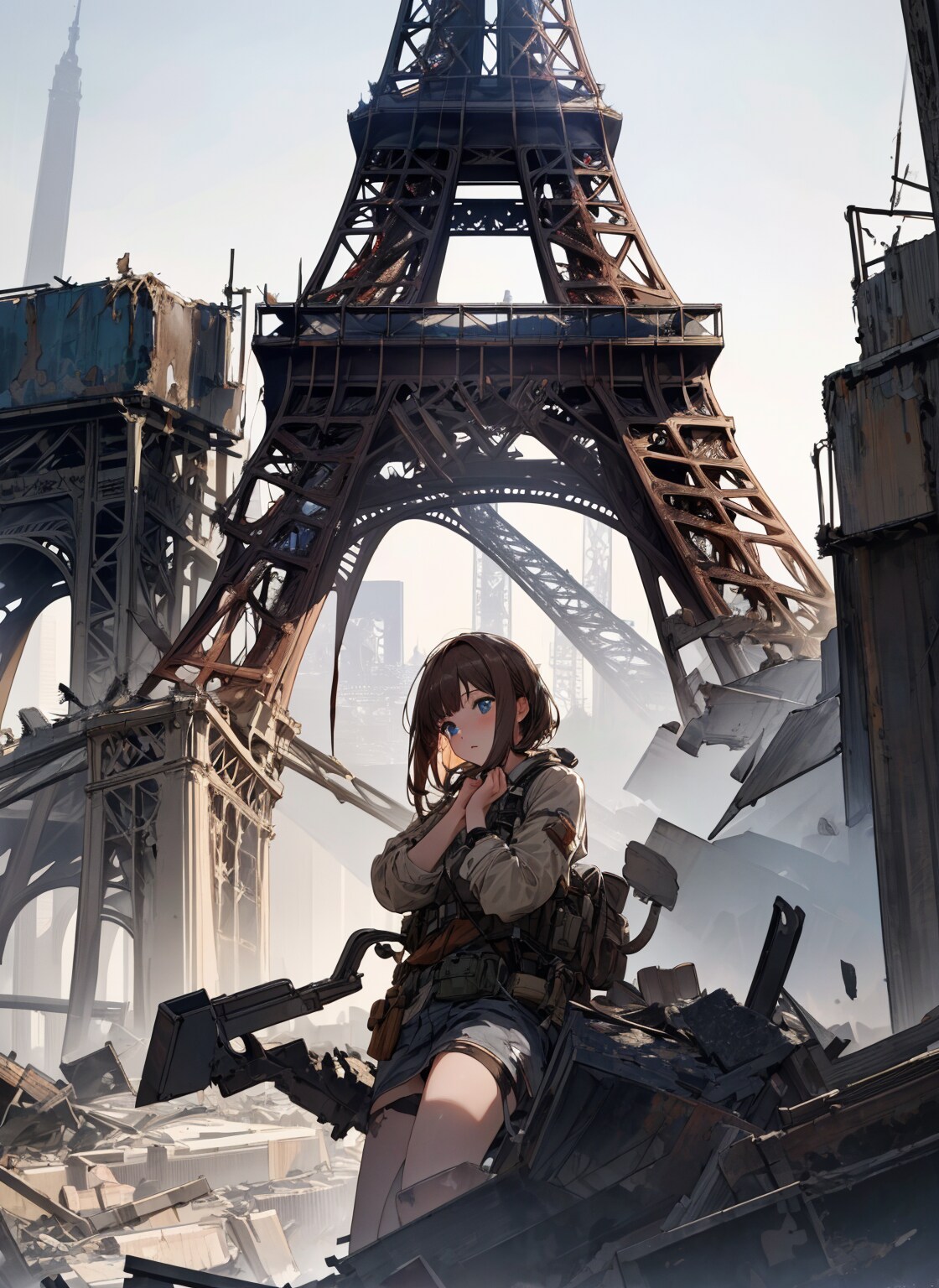 終末世界でもフランス旅行は大人気！（原形を保つエッフェル塔は終末旅行屈指の観光地）