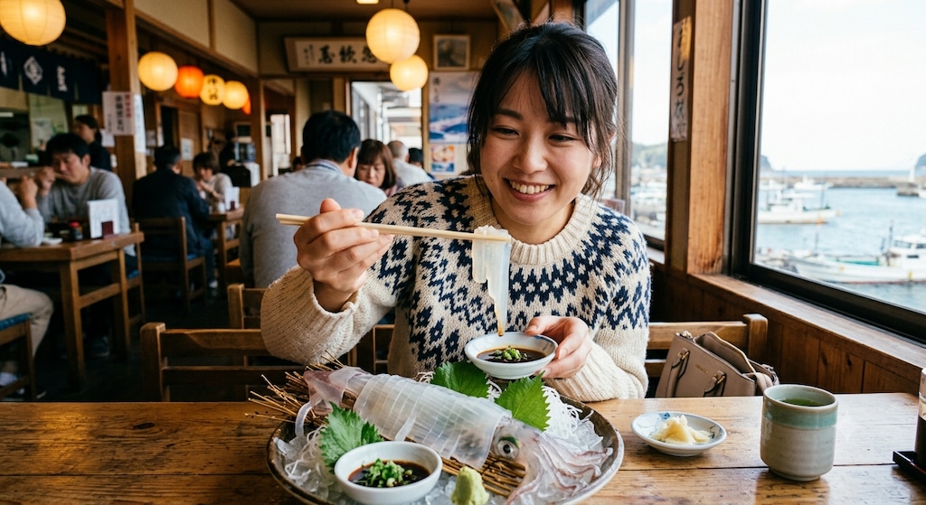 呼子/イカの活造り（佐賀）