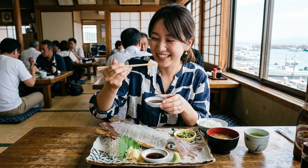 呼子/イカの活造り（佐賀）
