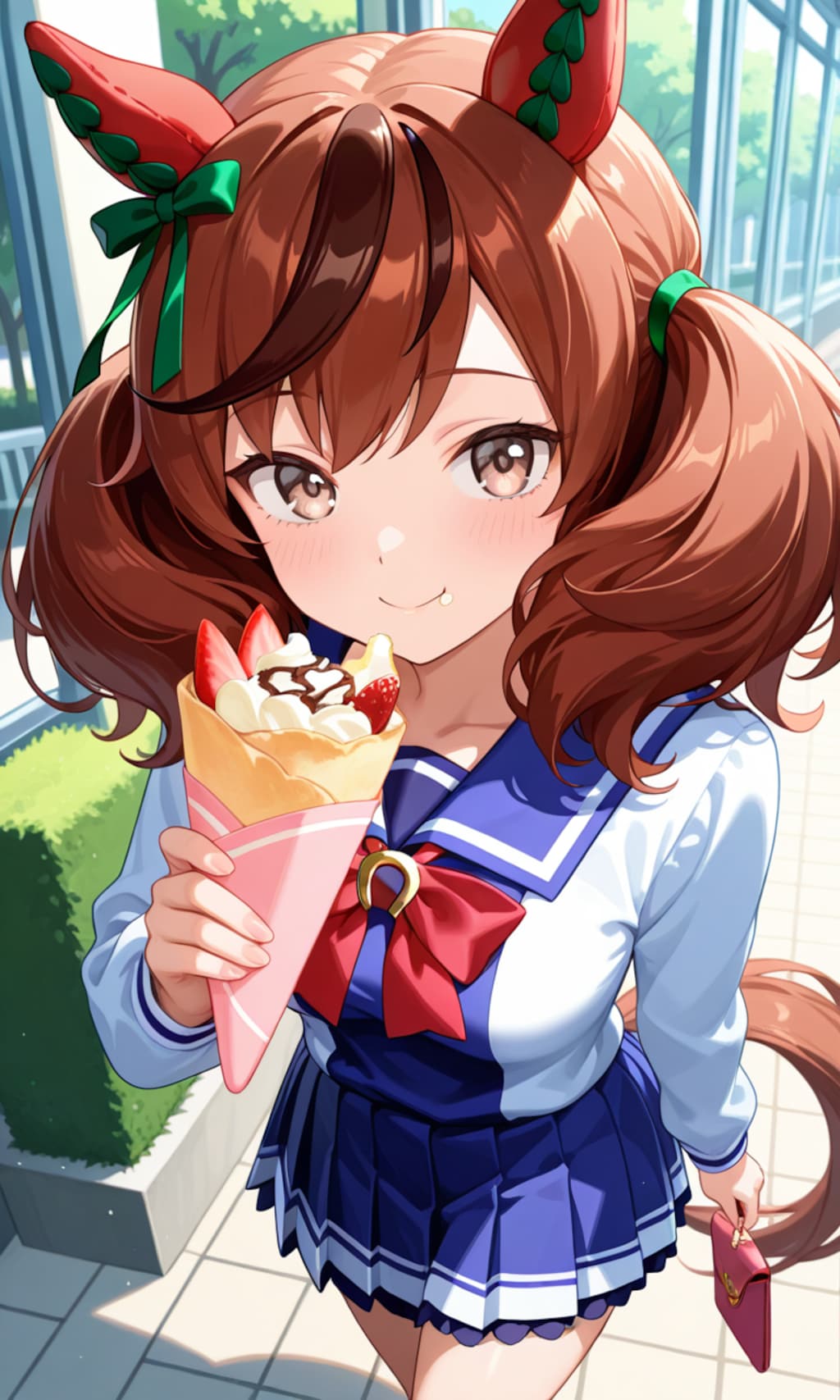 食べ歩きするネイチャさん