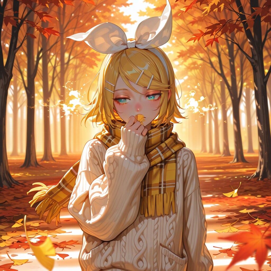 秋を感じるリンさん　ECHIDNA | の人気AIイラスト・グラビア
