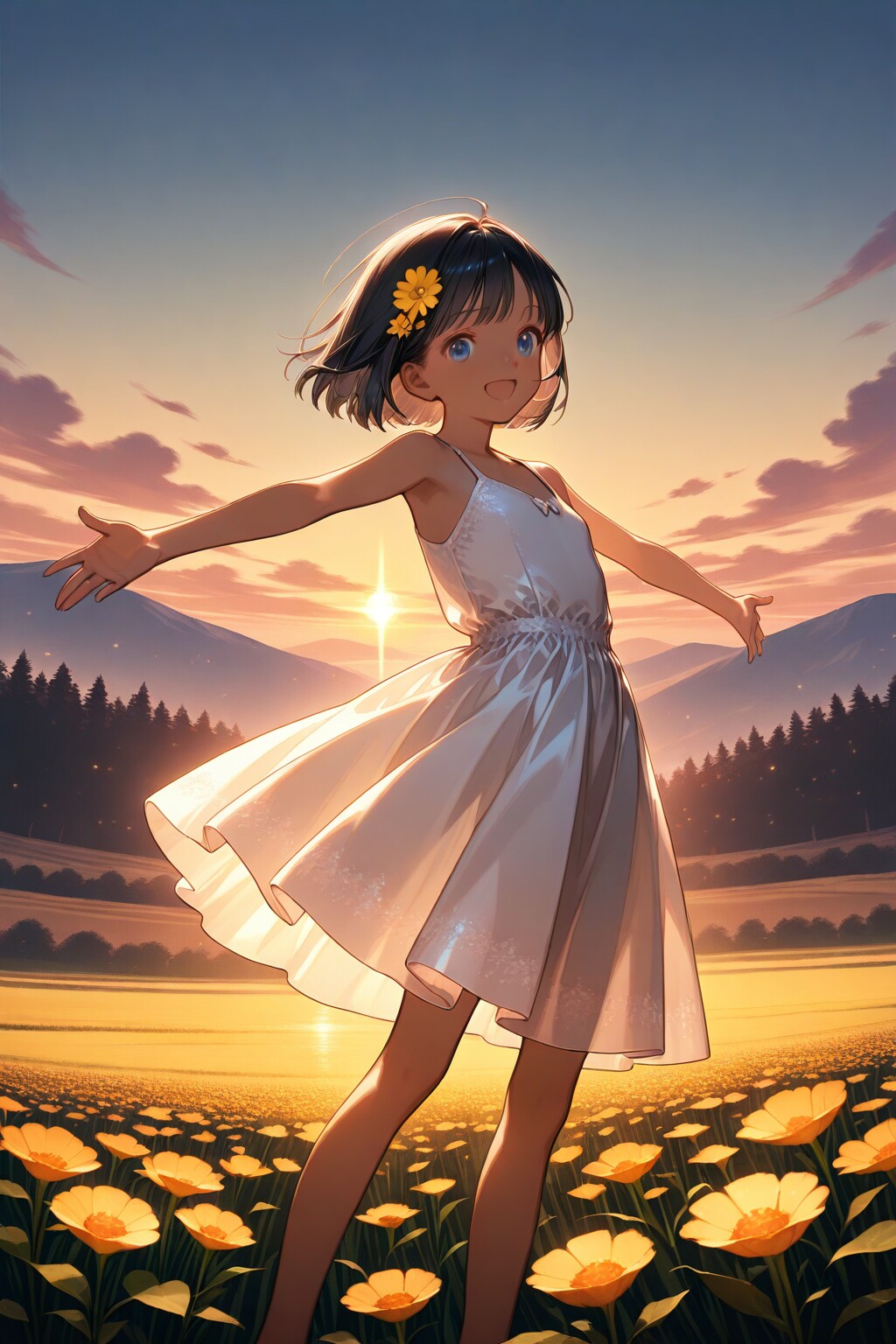 南米の花畑で出会った。