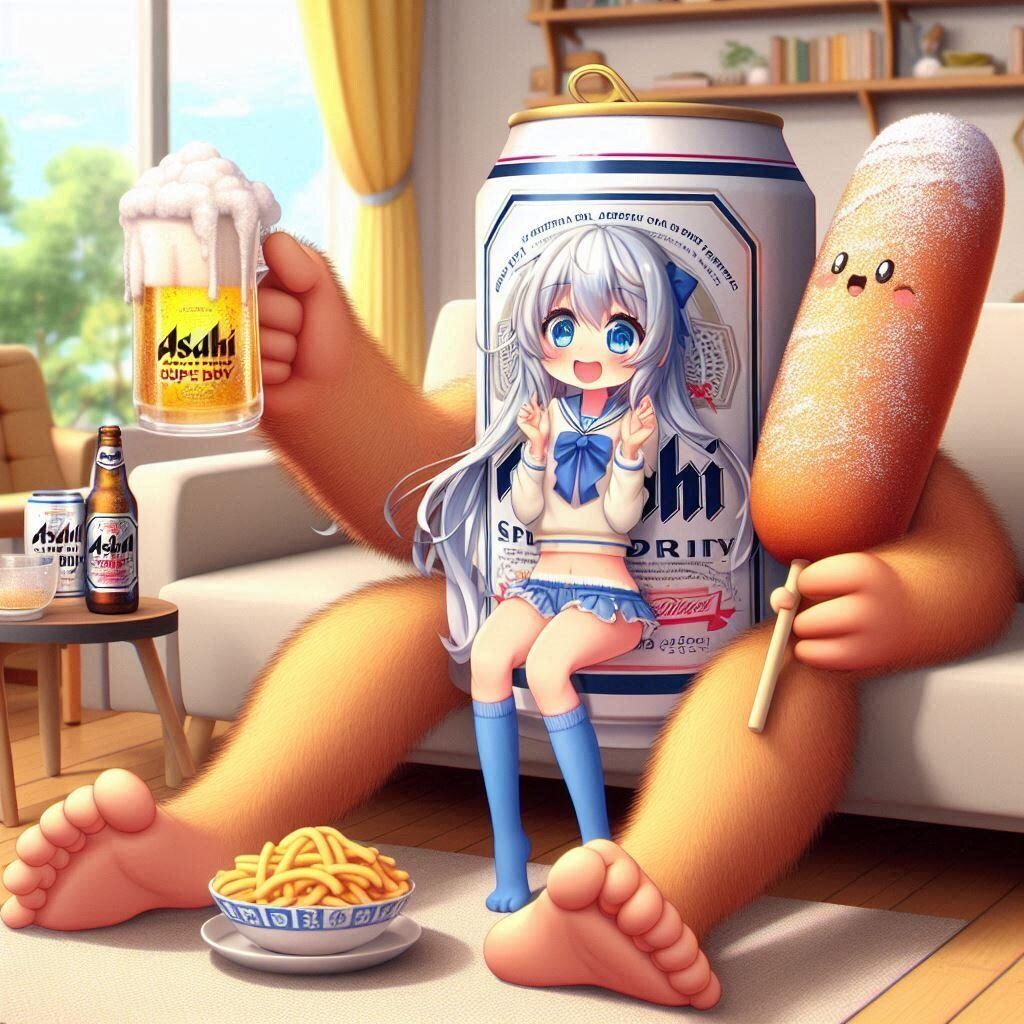 砂糖をまぶしたアメリカンドッグを食べる小さな女の子