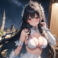 白髪ウサ耳ドレス娘 3枚目
