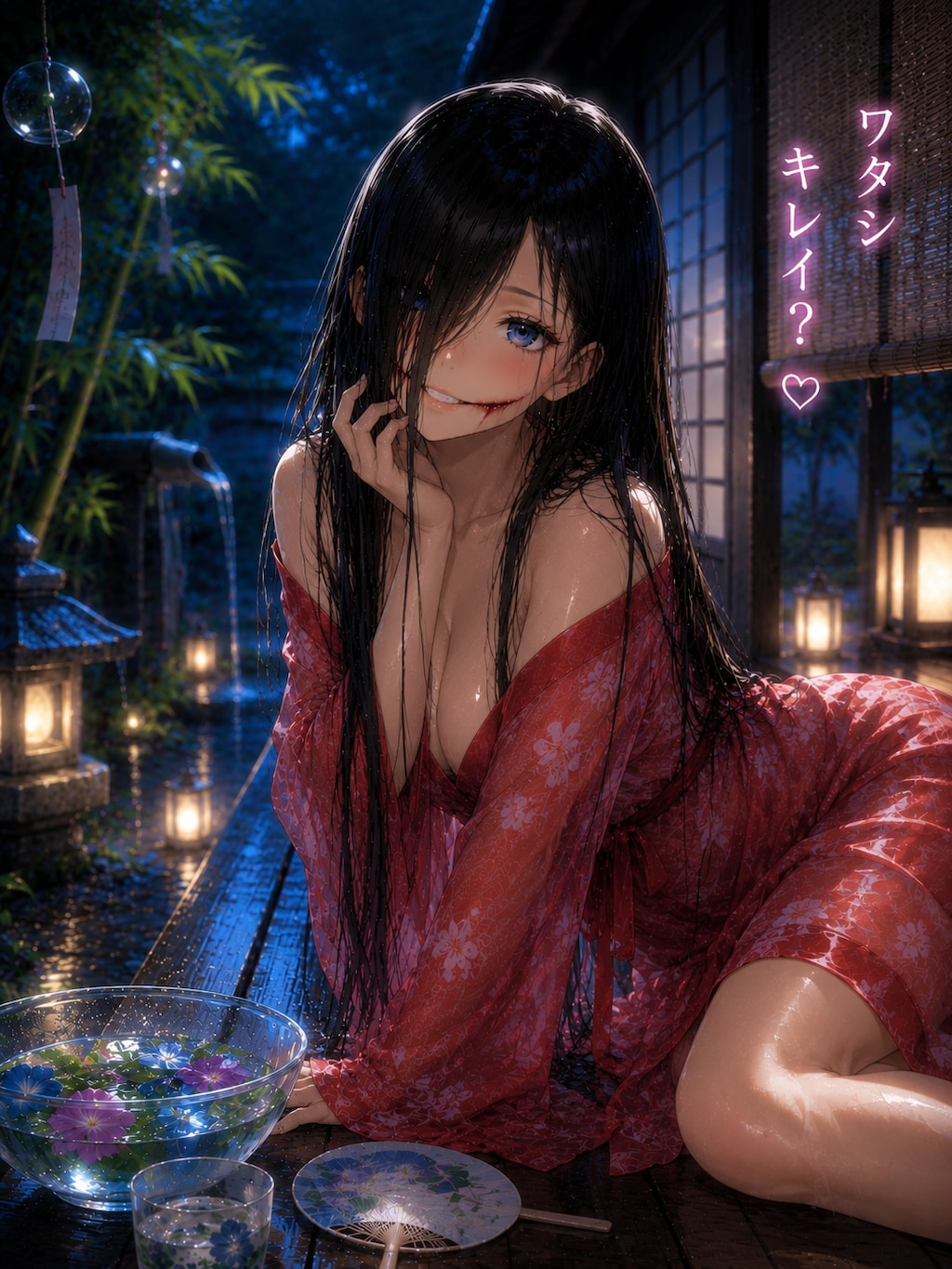 禁酒35日目を、口裂け女コスプレで祝ってくれる専属トレーナー(ギャル妻)