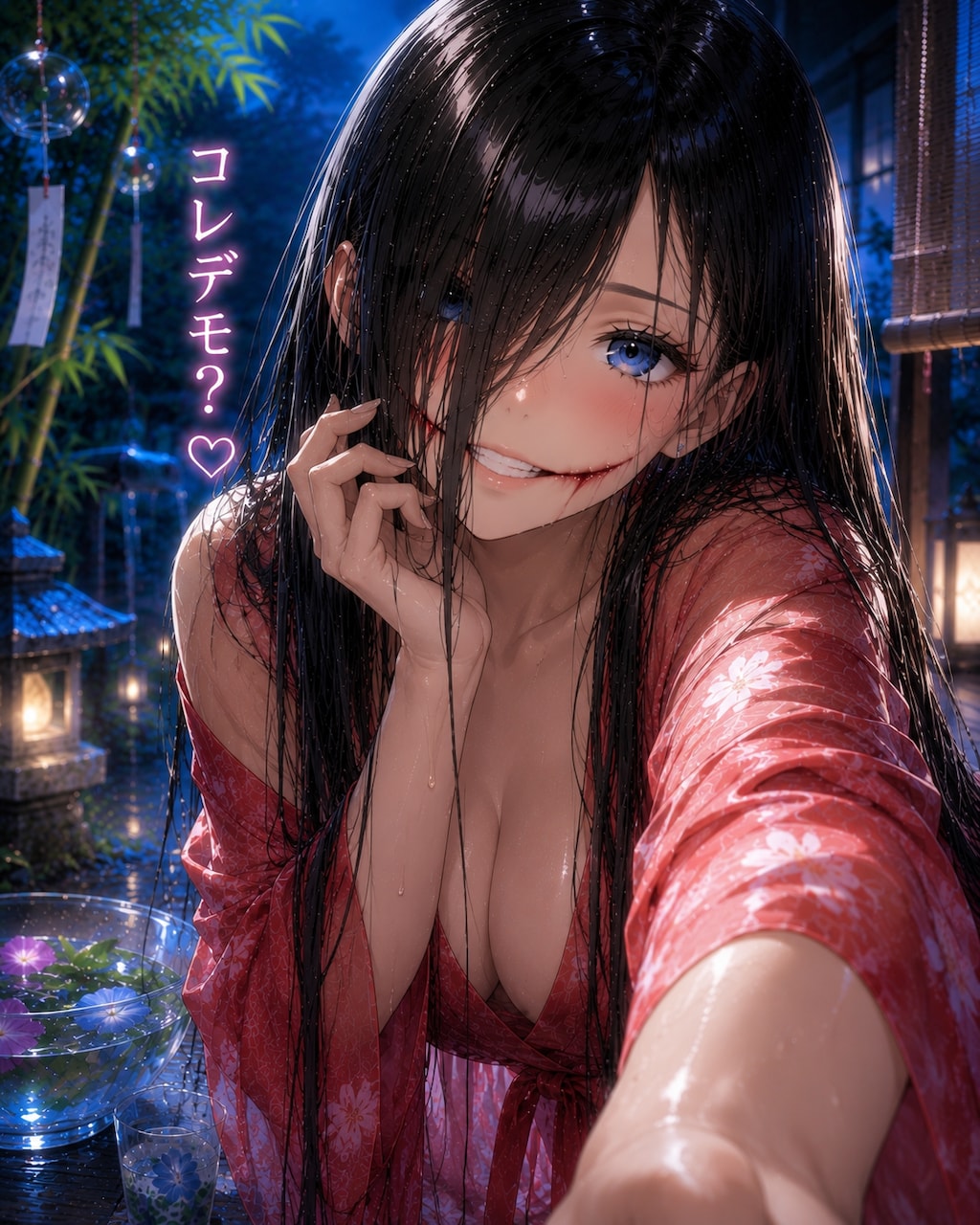 禁酒35日目を、口裂け女コスプレで祝ってくれる専属トレーナー(ギャル妻)