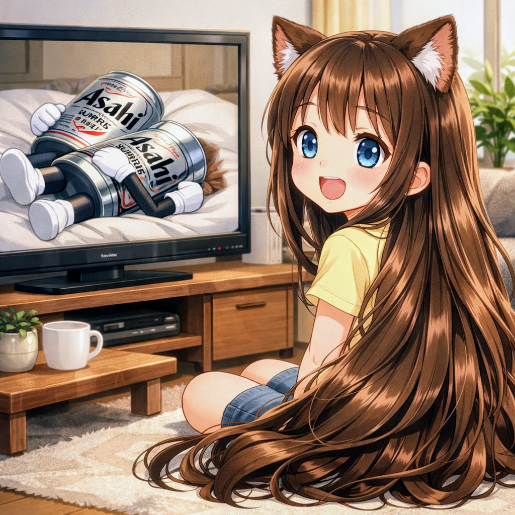 AVを観る小さな女の子