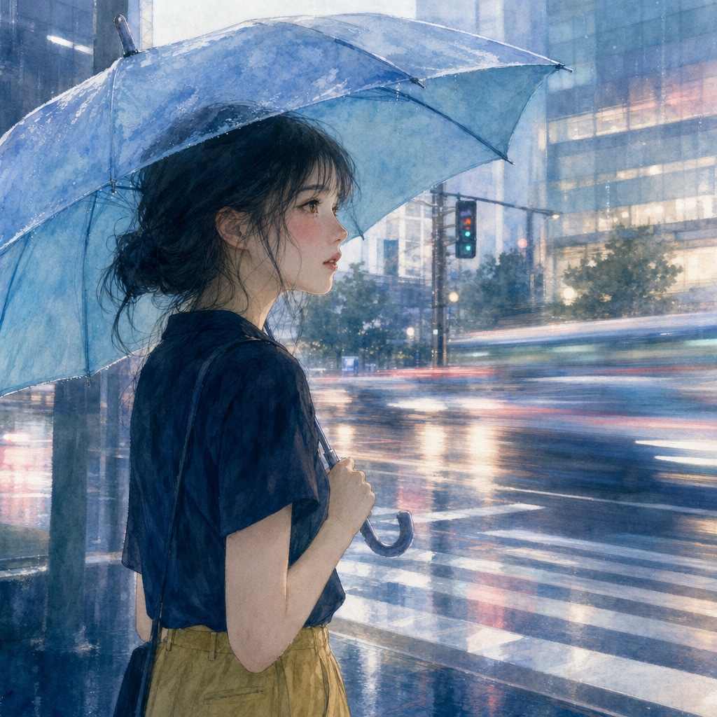 雨の出勤