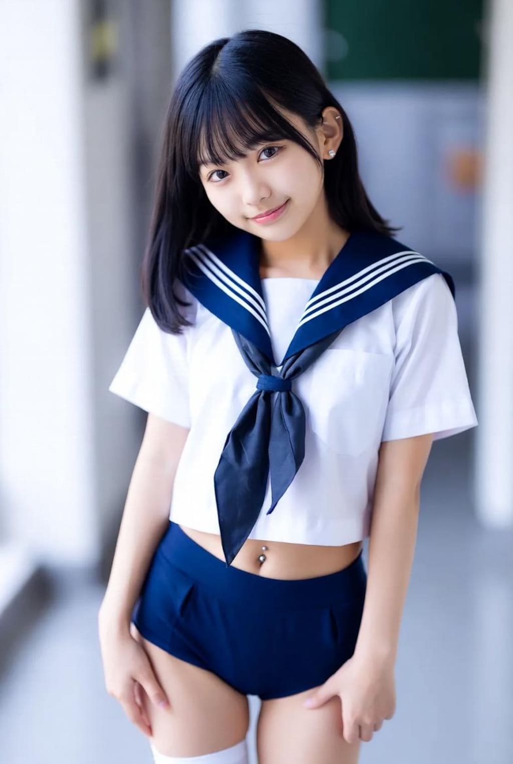 セーラー服とピアス