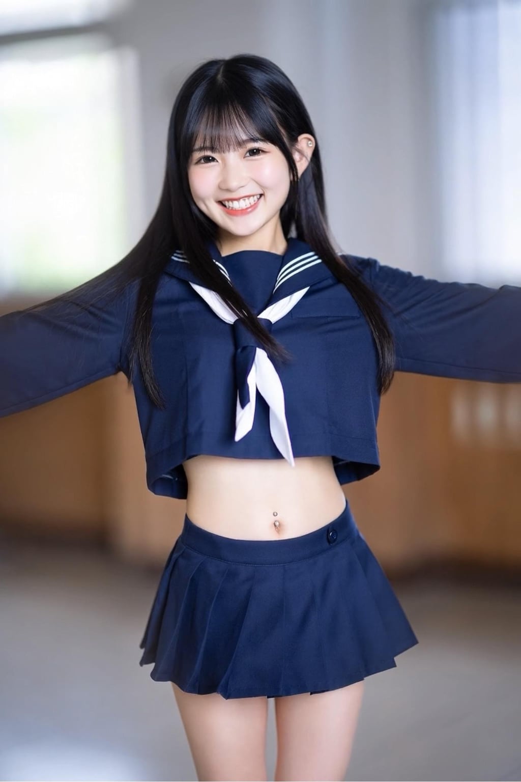 セーラー服とピアス