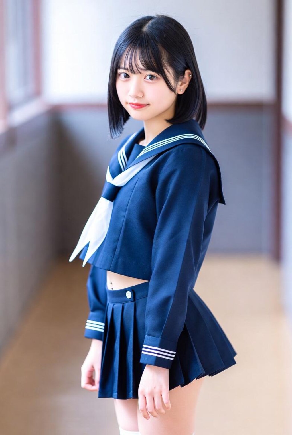 セーラー服とピアス