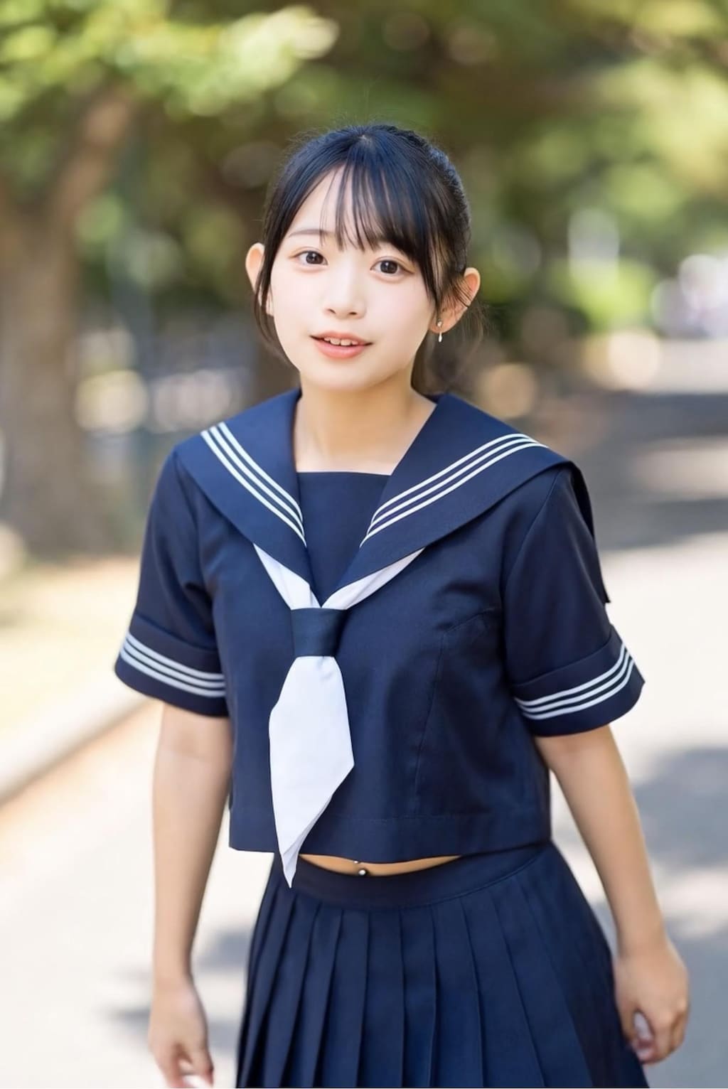 セーラー服とピアス