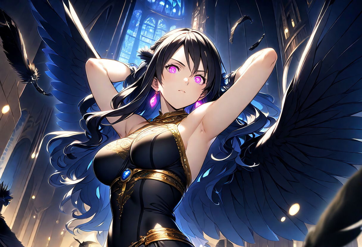 降臨する漆黒の翼