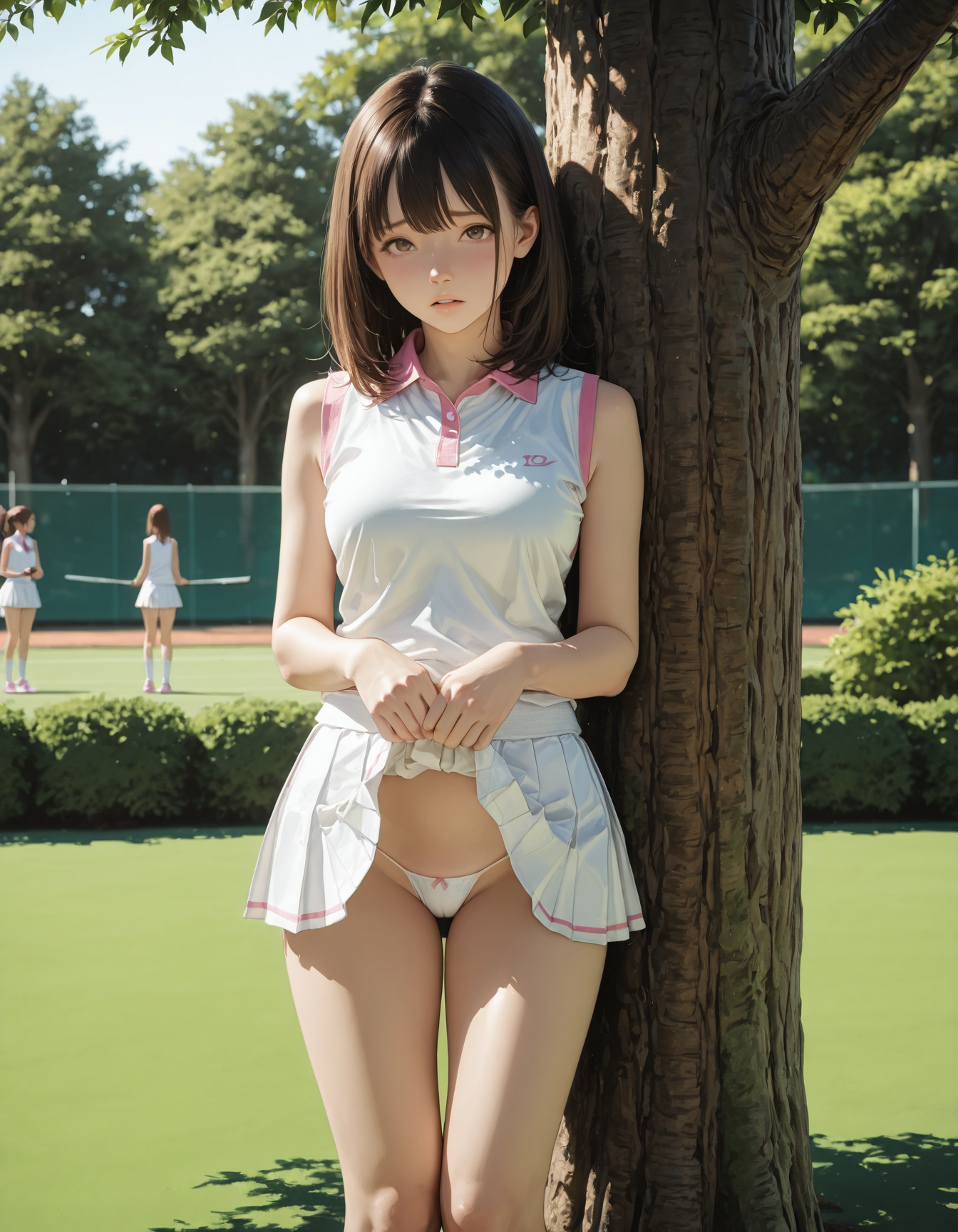 スケベ❤パンティでテニス