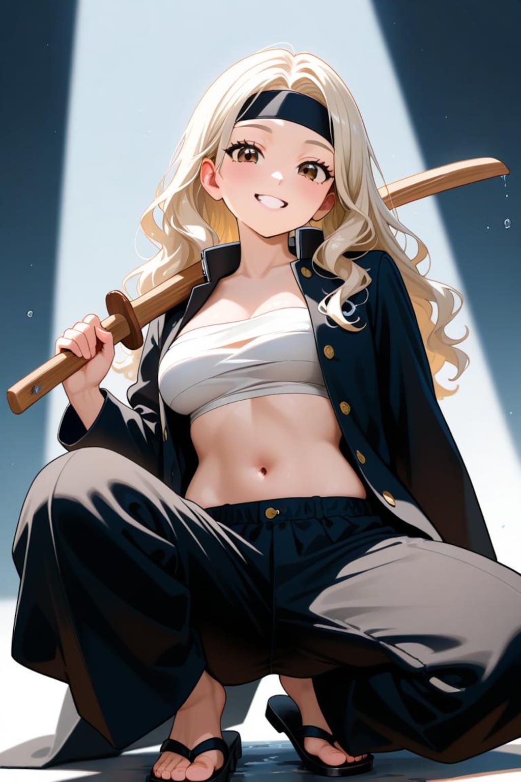 特攻服でヤンキー座り