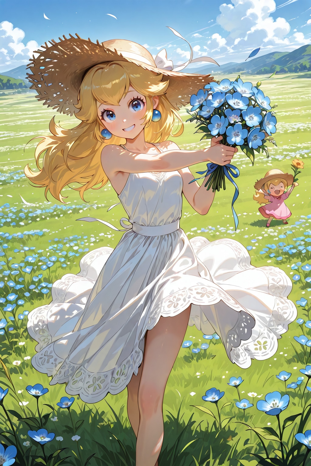 ネモフィラ畑で