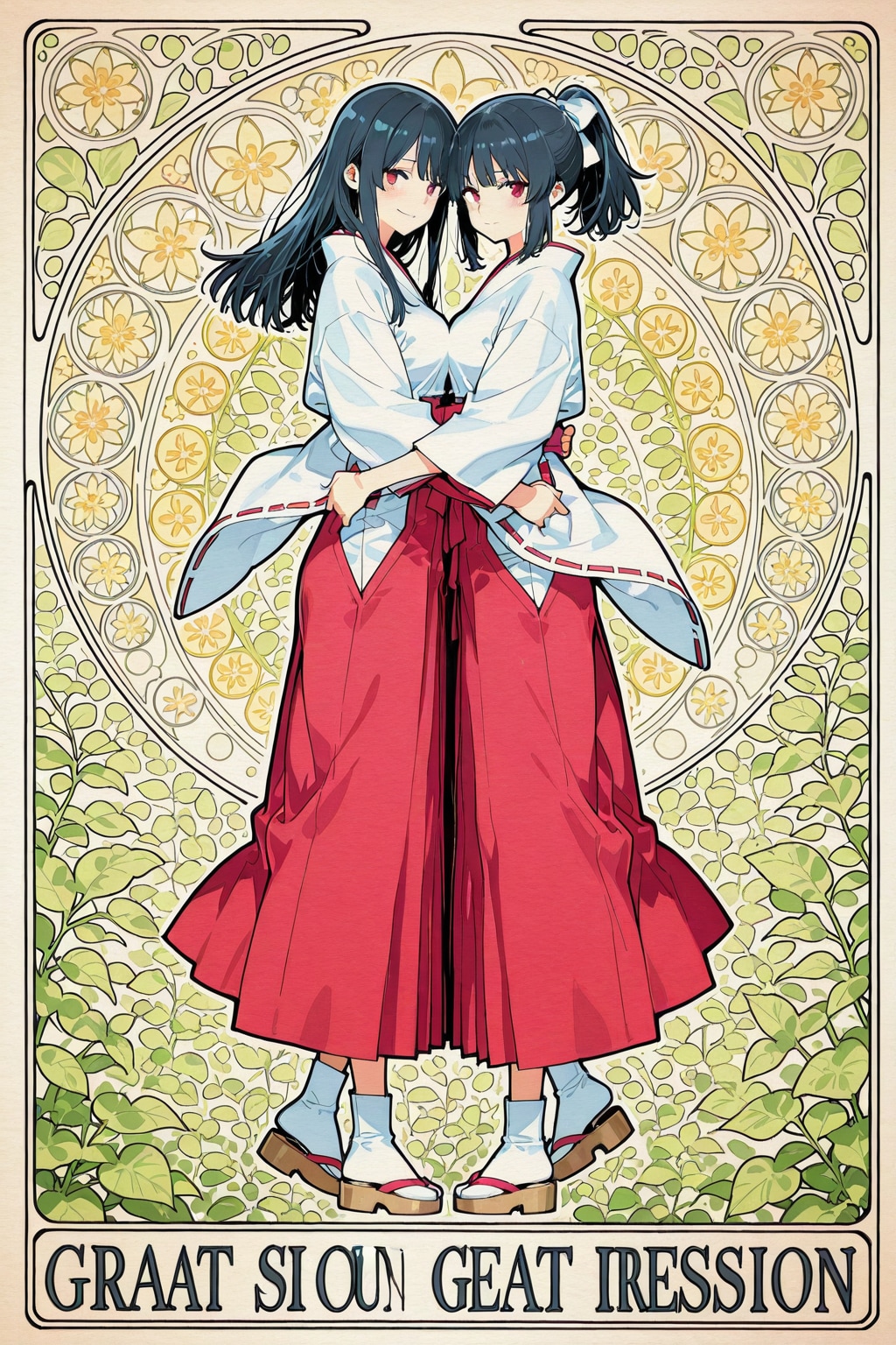 巫女姉妹 | の人気AIイラスト・グラビア