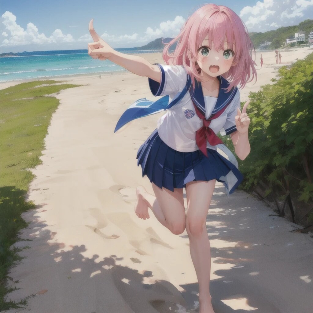 ほらっあれあれ～っ　お兄ちゃんのパンツ飛んでるよ～