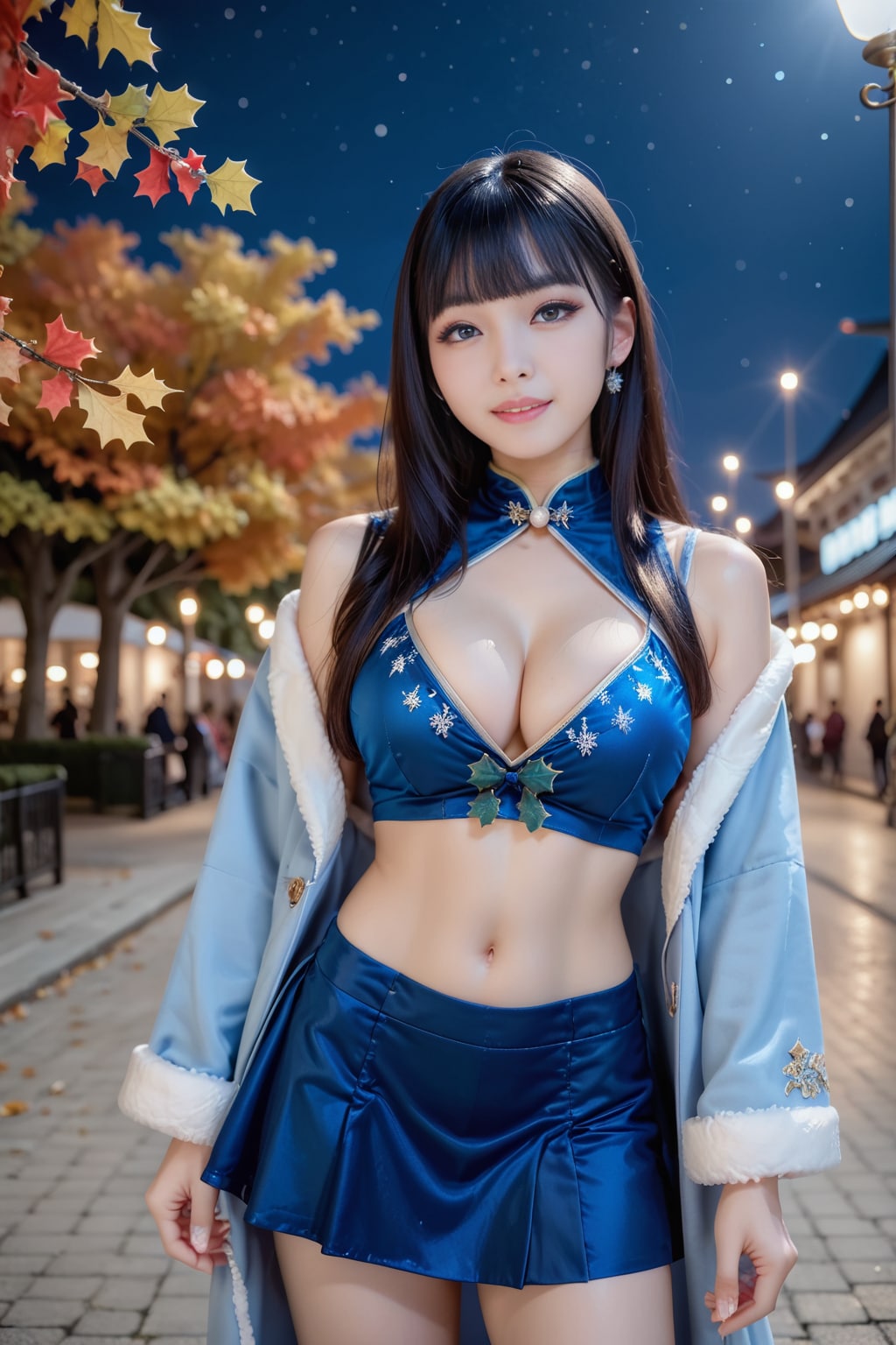 青のチャイナサンタ