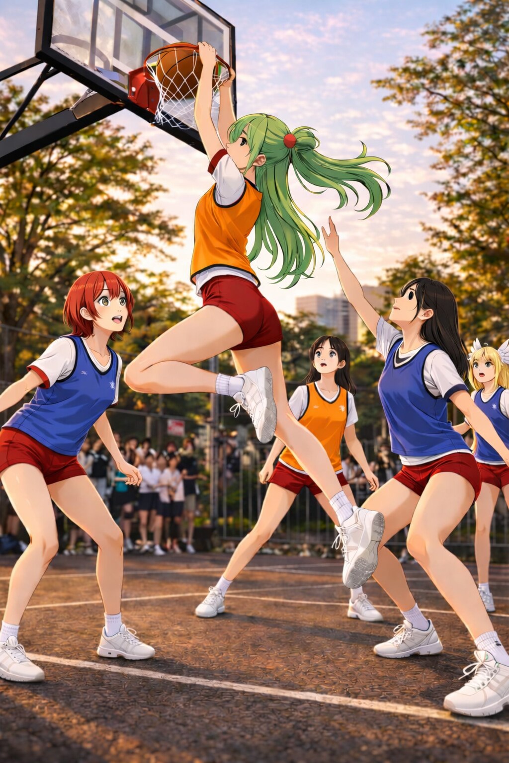 3on3決めるダンクシュート