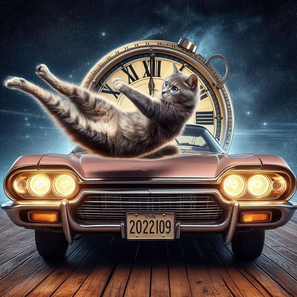 タイムマシンに乗る猫