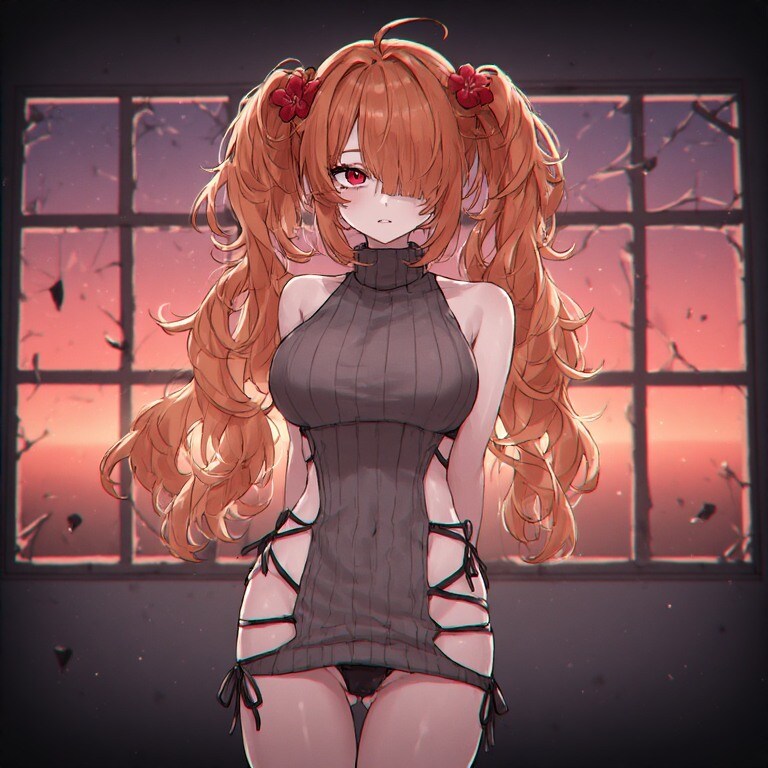 現代的金太郎衣装のオレンジ髪ちゃん
