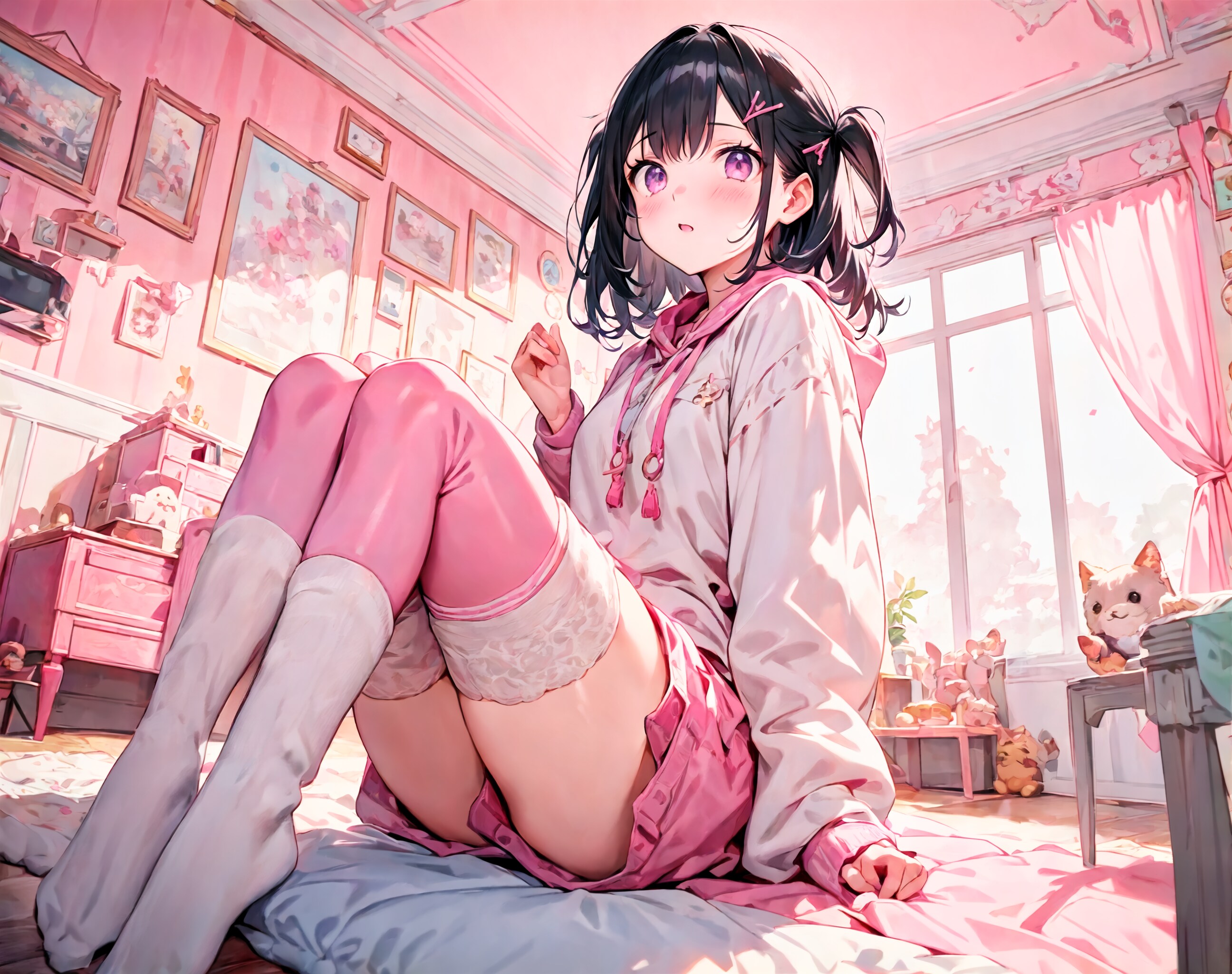 部屋ニーソ | の人気AIイラスト・グラビア