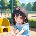 公園で遊ぶ女の子 9枚目