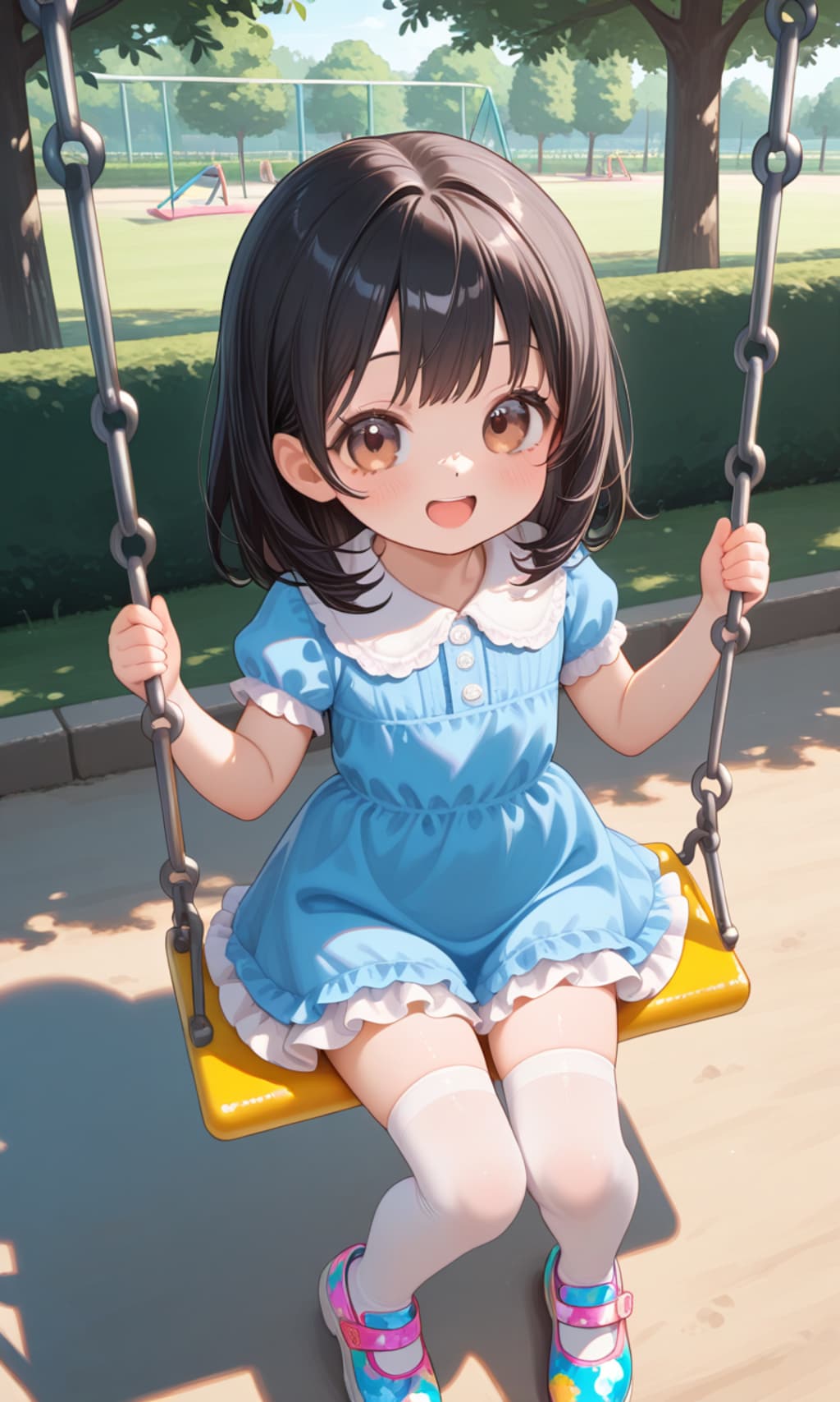 公園で遊ぶ女の子