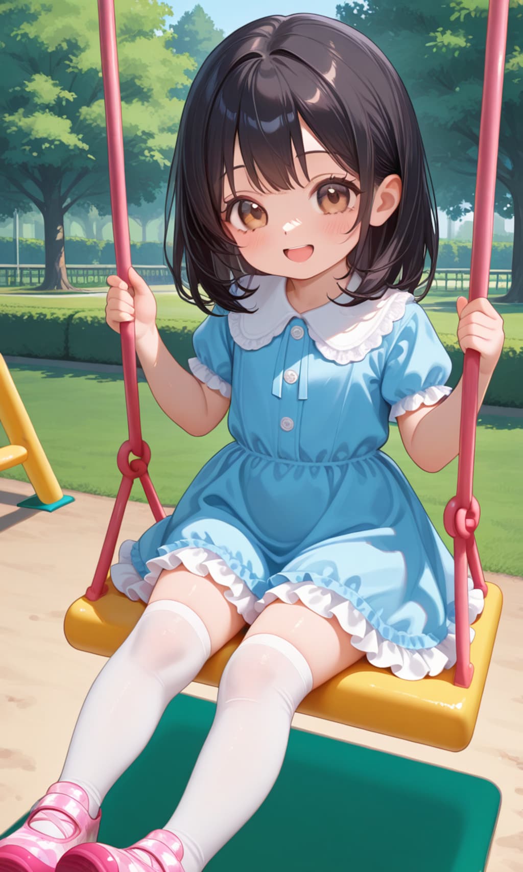 公園で遊ぶ女の子