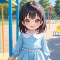 公園で遊ぶ女の子 2枚目