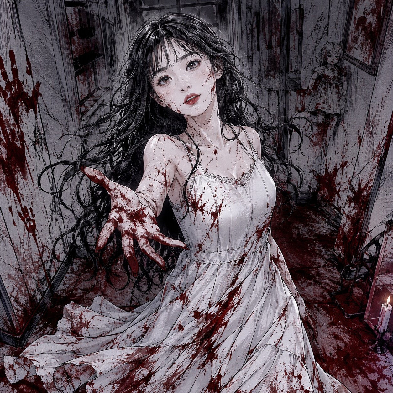 [流血有]血まみれ少女