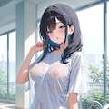 濡れシャツプールサイド 4枚目