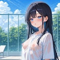 濡れシャツプールサイド 5枚目