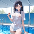 濡れシャツプールサイド 6枚目