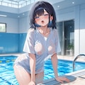 濡れシャツプールサイド 7枚目