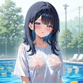 濡れシャツプールサイド 3枚目