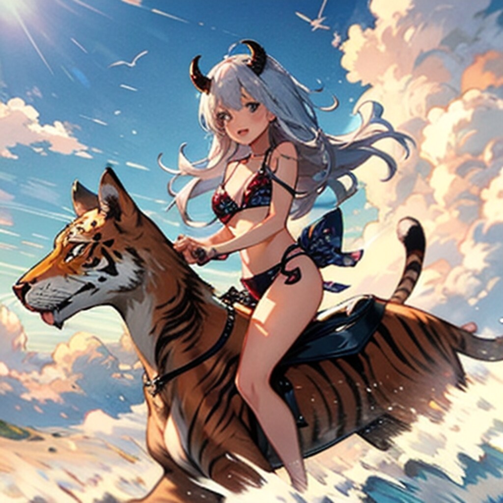 虎柄ビキニ鬼っ子251018