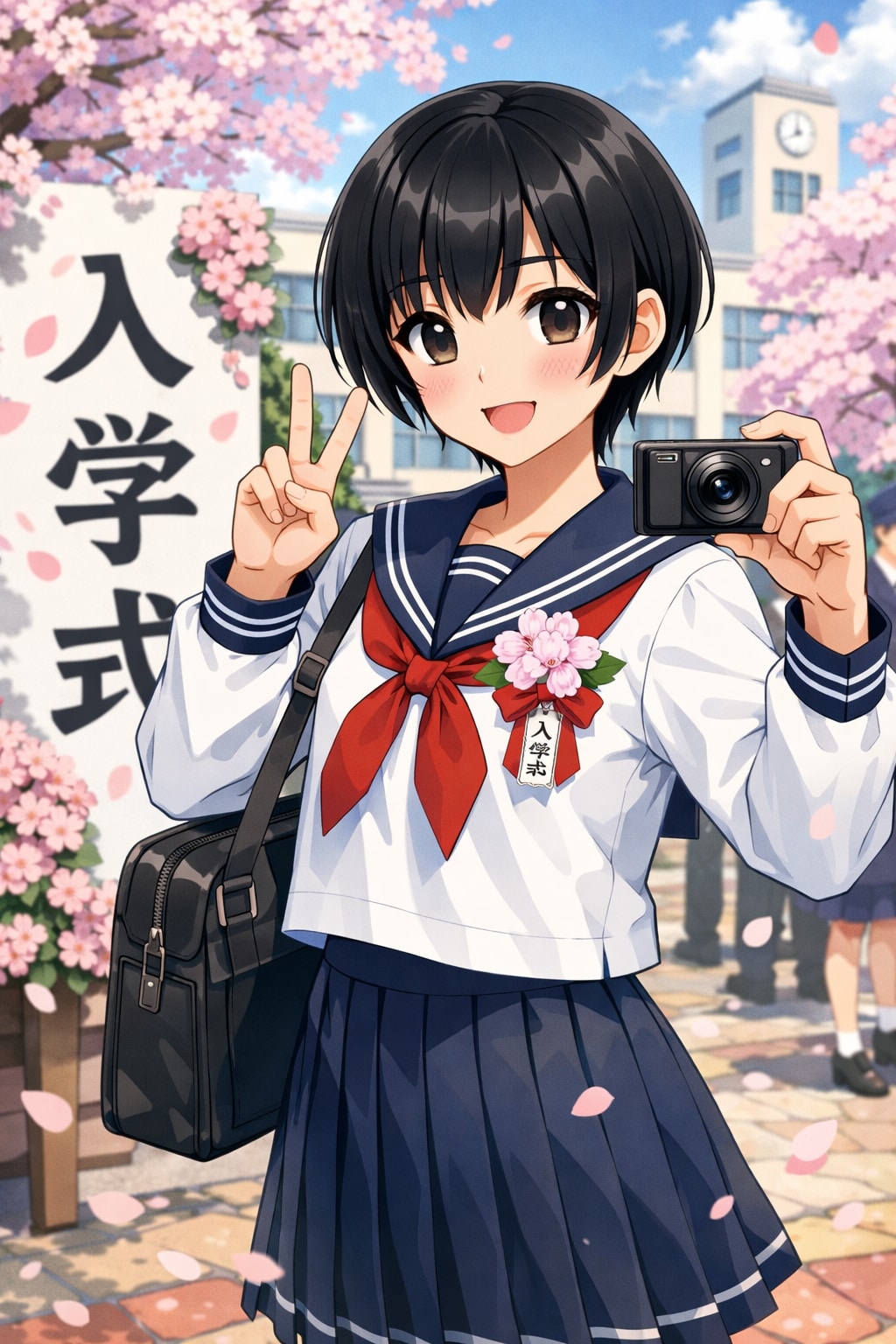 入学式を迎えた男の娘