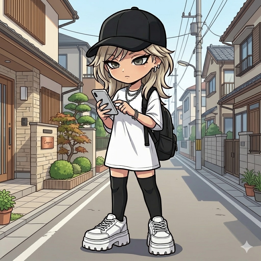 白Tワンピース　クールギャル　ゆな