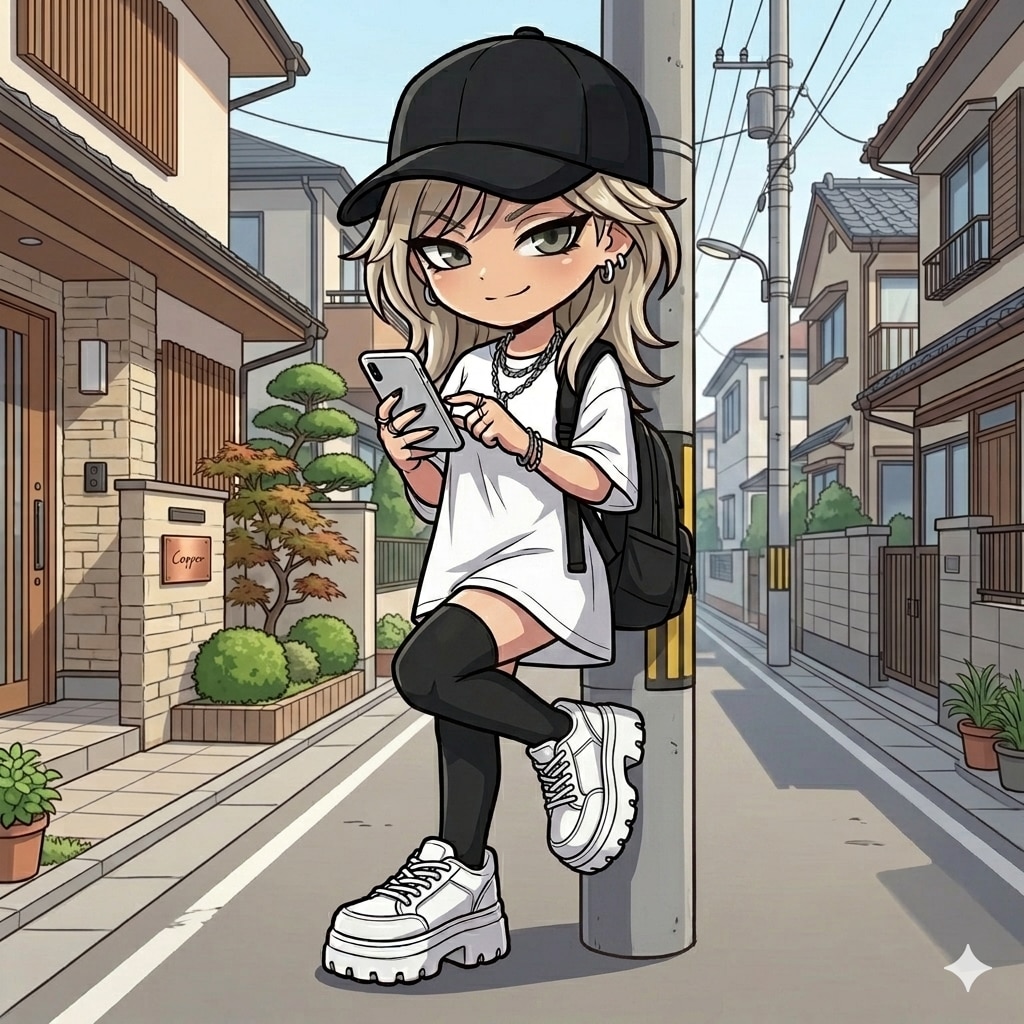 白Tワンピース　クールギャル　ゆな