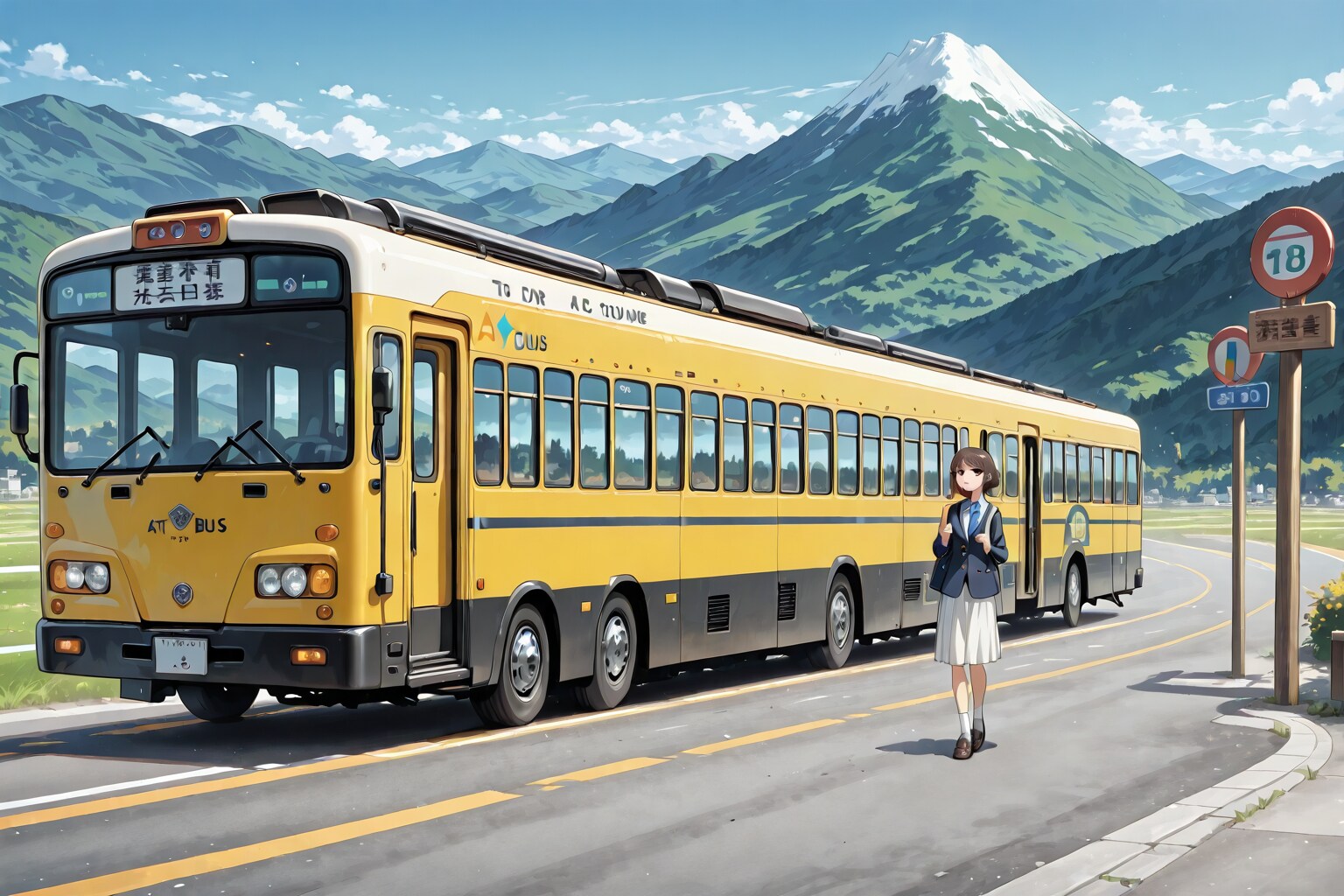 列車のようなバス